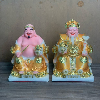 (Tặng đồng xu) Bộ Tượng Thần Tài Thổ Địa Đá Cao Cấp Nhiều Màu Phong Thuỷ Tài Lộc