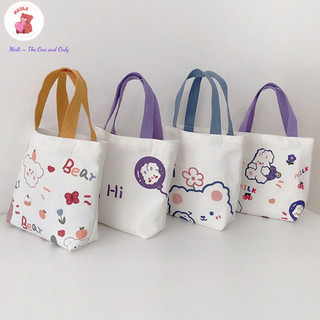 Túi Vải Canvas Thời Trang Họa Tiết Màu Sắc Cute MEILI STORE