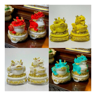 (Giá rẻ nhất) Cặp Cóc Thiềm Thừ cao 15cm, Tỳ Hưu Cao 18cm Ngậm Đồng Xu May Mắn Chất Liệu Đá Cao Cấp Màu Sắc Đẹp