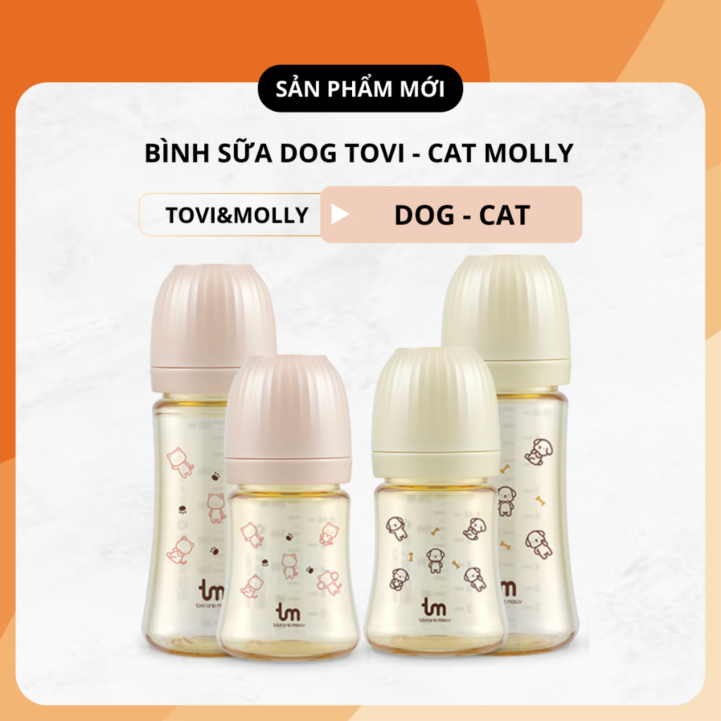 Ảnh BÌNH SỮA TOVI AND MOLLY PPSU - PHIÊN BẢN CHÓ/MÈO 180ML/280ML 1