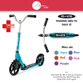 [Thuỵ Sĩ] Xe scooter Micro Cruiser - Bánh lớn - Cổ xe rộng - Tải trọng 100kg - Bảo hành 2 năm