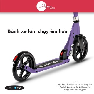 [Thuỵ Sĩ] Xe scooter Micro Cruiser - Bánh lớn - Cổ xe rộng - Tải trọng 100kg - Bảo hành 2 năm