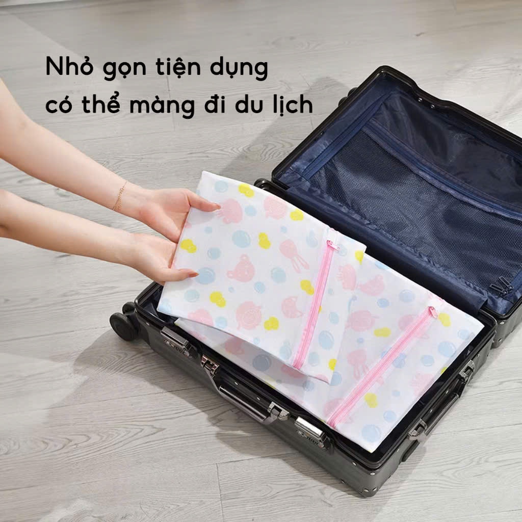 Combo 5 Túi Giặt Đủ Size Giặt Đồ Không Rối,Set 5 Túi Lưới Đựng Quần Áo Có Họa Tiết - TÚI GIẶT ĐỒ MÁY GIẶT BẢO VỆ QUẦN ÁO