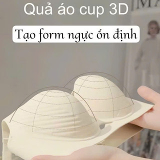 Áo Lót Su Cao Cấp Không Gọng Quả Tròn Vân Mút Đệm Dày Tạo Form Rãnh Ổn Định 324