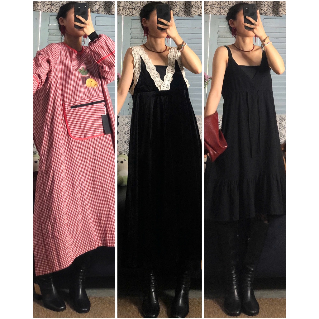 [April6 clothing] Set đầm váy vintage dáng dài