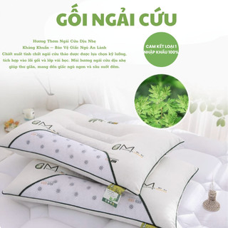 Gối Thoáng Khí Ngải Cứu Thiên Nhiên – Chống Ẩm, Êm Ái, Thư Giãn Giấc Ngủ - KÍCH THƯỚC 50X70