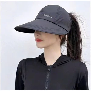 MŨ CHỐNG NẮNG NỬA ĐẦU RỘNG VÀNH THÊU CHỮ CÁ TÍNH CHO NỮ