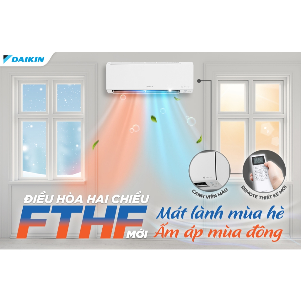 [CHỈ GIAO MIỀN BẮC][MIỄN PHÍ LẮP ĐẶT 1TR5] Điều hòa Daikin Inverter 2 chiều FTHF50VAVMV - 2HP 18.000BTU