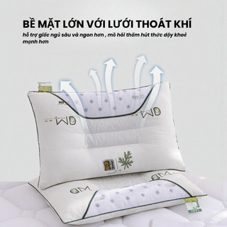 Gối Thoáng Khí Ngải Cứu Thiên Nhiên – Chống Ẩm, Êm Ái, Thư Giãn Giấc Ngủ - KÍCH THƯỚC 50X70