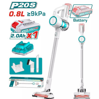 TOTAL Máy hút bụi 0.8L dùng pin 20V Kèm pin sạc TVLI2006 & TVLI20061