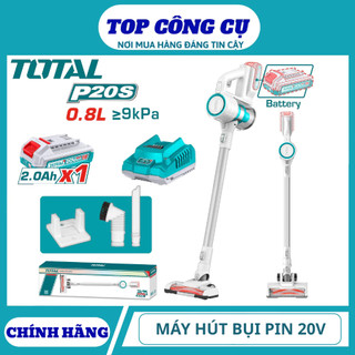 TOTAL Máy hút bụi 0.8L dùng pin 20V Kèm pin sạc TVLI2006 & TVLI20061