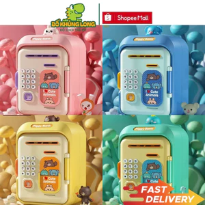 Đồ Chơi Két Sắt Mini Vân Tay Thông Minh BỐ KHỦNG LONG Có Nhạc Đa Năng Đựng Tiền Mở Khóa Bằng Vân Tay Và Mật Khẩu