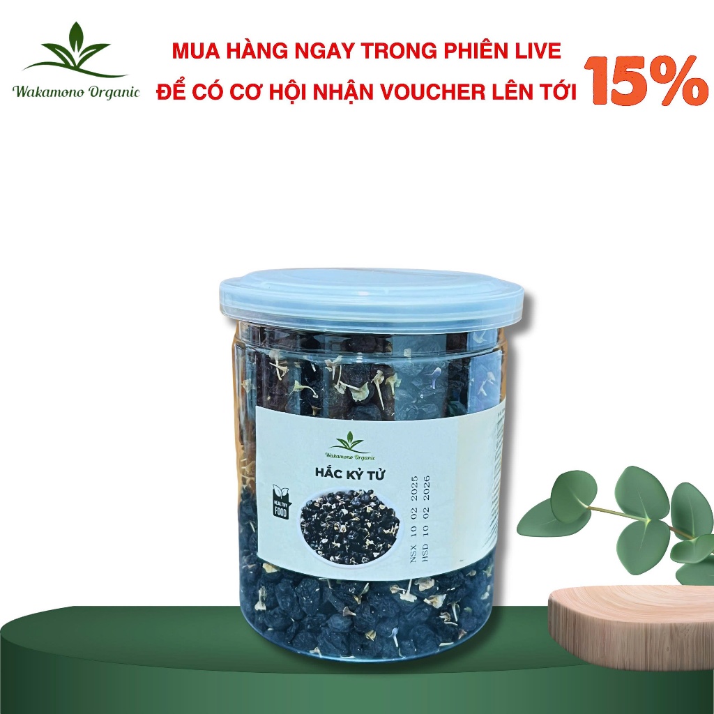 Hắc Kỷ Tử Wakamono Organic (Kỷ Tử Đen) Tây Tạng Sấy Khô Quả To Tự Nhiên, ăn ngon