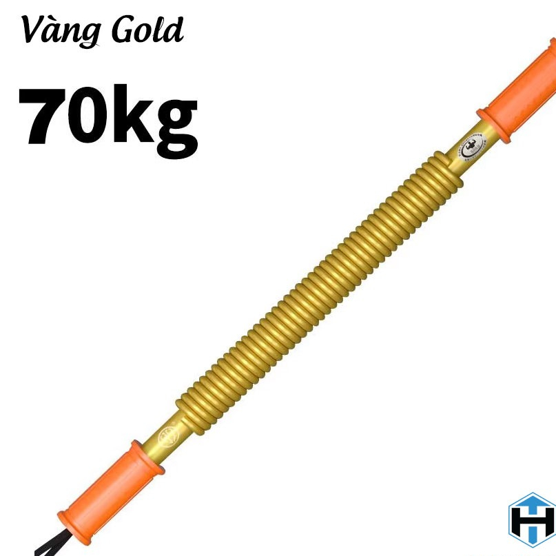 Gậy bẻ tập cơ tay màu vàng mức lực 70kg, 80kg, 90kg, 100kg thanh lò xo tập ngực vai luyện tập thể thao.
