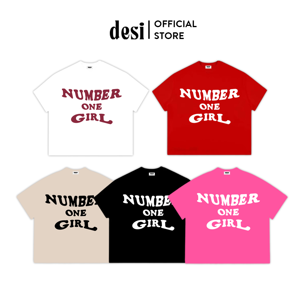 [DEAL MỞ BÁN] BX03 Áo Thun DESI Form Boxy NUMBER ONE GIRL, Áo Phông ...
