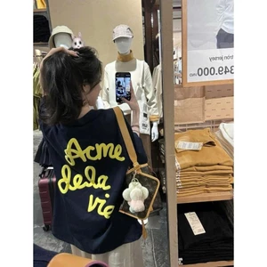 Áo Thun ADLV Acme De Lavie In Chữ Nổi Tay Lỡ Form Rộng Phong Cách trẻ trung các màu siêu hót mẫu mới 2025.