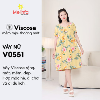 [XẢ KHO GIÁ SỐC] Váy đầm ngủ ngắn tay mặc nhà vải Viscose tự nhiên thoáng mát bigsize mã MEV0551