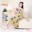 Váy đầm ngủ ba lỗ mặc nhà vải Cotton lụa tự nhiên thoáng mát, đầm ngủ bigsize mã MEV0573