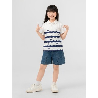 Áo thun polo trẻ em YODY in hình họa tiết hải lý vải mát mẻ an toàn cho bé KCPO25A169