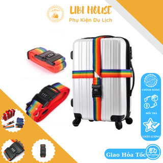 Dây Đai Vali - Dây Đai Ràng Có Khóa Số Cố Đinh Vali Đi Du Lịch Không hộp Libi House Phụ Kiện Du Lịch
