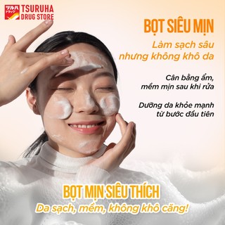 Sữa Rửa Mặt Tạo Bọt Sáng Da Giảm Mụn Làm Sạch Sâu KURASHI RHYTHM 130g