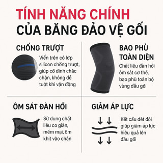 Bó gối thể thao Bảo vệ đầu gối Hỗ trợ cơ bắp Phòng ngừa viêm khớp Bó gối giảm đau khớp Bó gối bảo vệ chân
