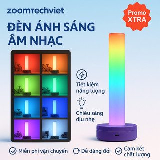 Đèn ngủ RGB Sạc USB, Đèn bàn LED cho thiết lập chơi game, nhịp điệu âm nhạc, trang trí phòng ngủ