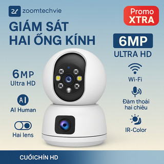 Smar 6MP Wifi Camera với màn hình kép hai chiều âm thanh bé màn hình trong nhà PTZ IP Camera CCTV