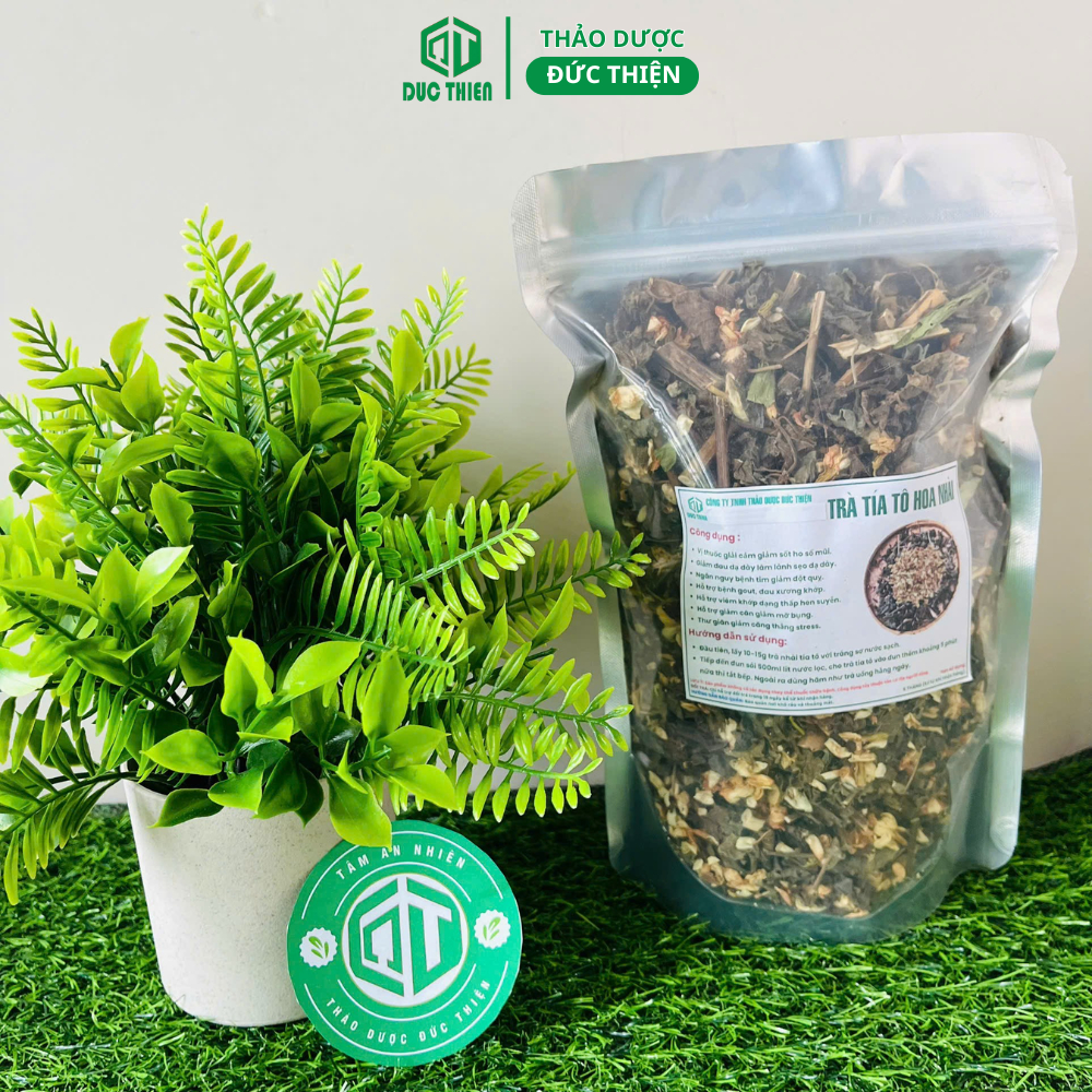 Trà Tía Tô Hoa Nhài Đức Thiện (150g) - Trà Giải Câm, Giảm Sốt, Gút, Giảm Căng Thẳng, Mệt Mỏi