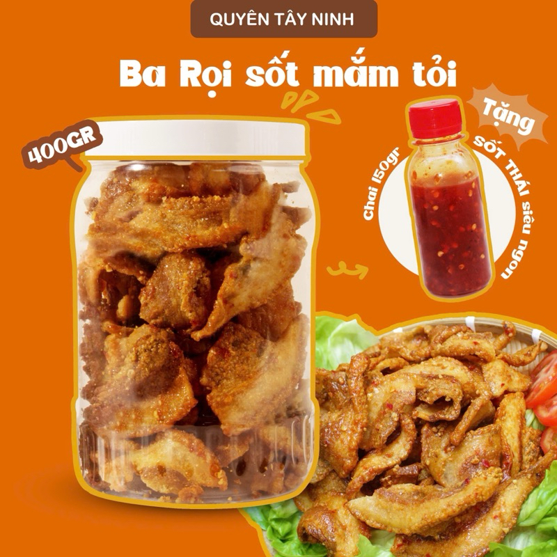 Ba Rọi Sốt Mắm Tỏi Thơm Béo Giòn Rụm- Da Heo Tóp Mỡ| Bánh tráng Quyên ...