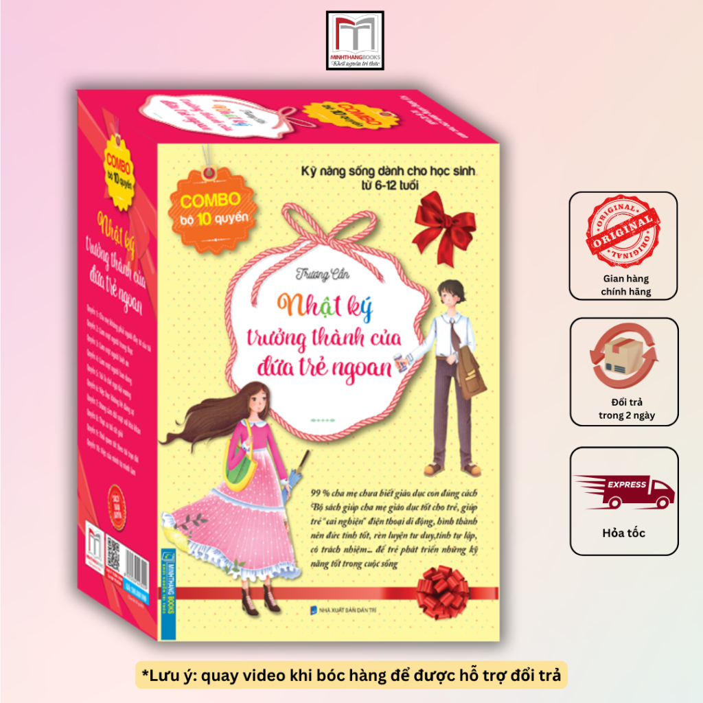 Ảnh Sách - Combo bộ hộp 10 cuốn - Nhật ký trưởng thành của đứa trẻ ngoan (kèm quà tặng) 2