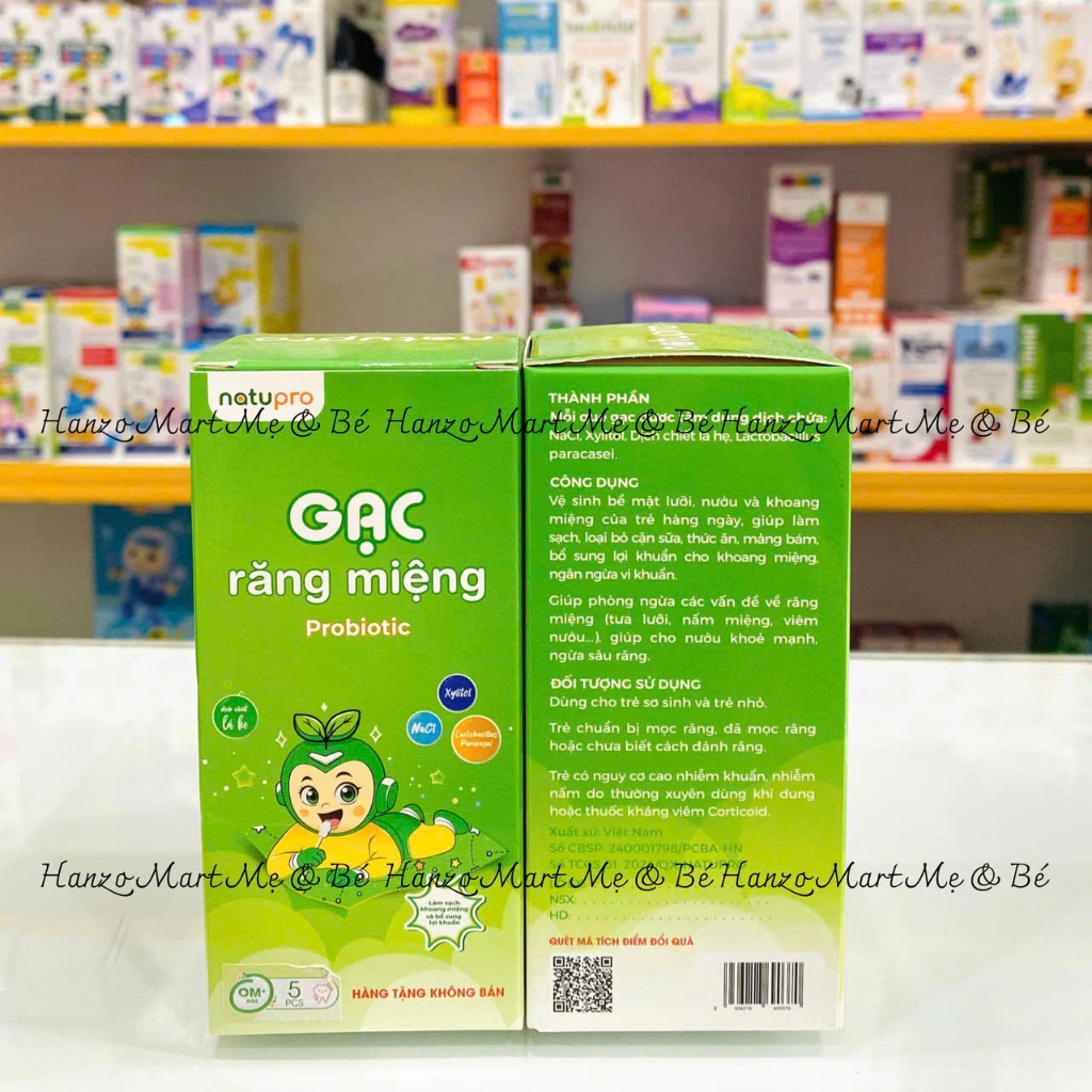 Gạc rơ lưỡi Probiotic và Gạc rơ lưỡi Probiotic Plus giúp làm sạch tối đa khoang miệng trẻ, ngừa vi khuẩn giảm sâu răng