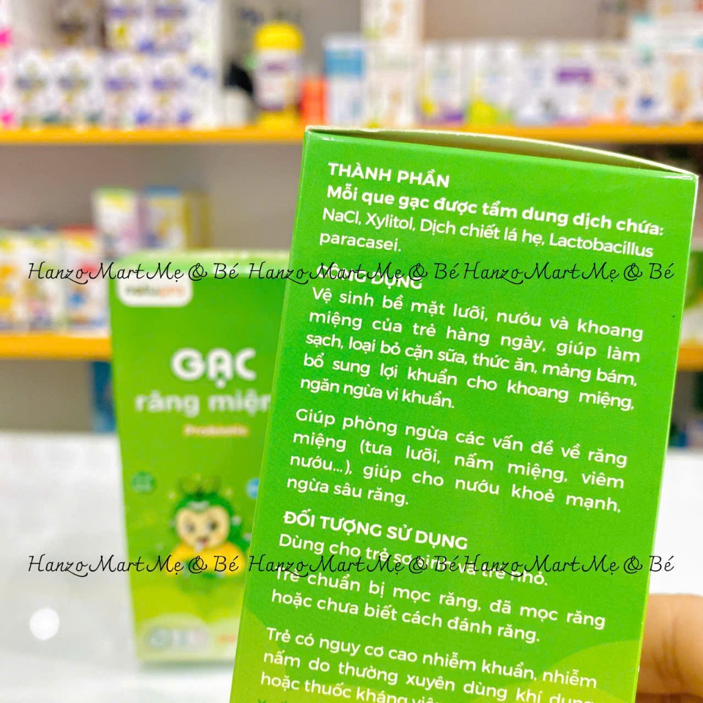 Gạc rơ lưỡi Probiotic và Gạc rơ lưỡi Probiotic Plus giúp làm sạch tối đa khoang miệng trẻ, ngừa vi khuẩn giảm sâu răng