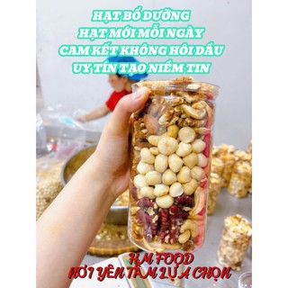 [GRANOLA VIP] 500G HẠT MIX 4 LOẠI HẠT NGŨ CỐC ĐẶC BIỆT SẤY NGUYÊN VỊ (có thêm nhân óc chó vàng) GỒM MACCA, ÓC CHÓ...