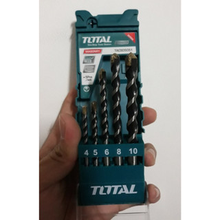 TOTAL Bộ 5 mũi khoan bê tông đuôi trơn TACSD5051