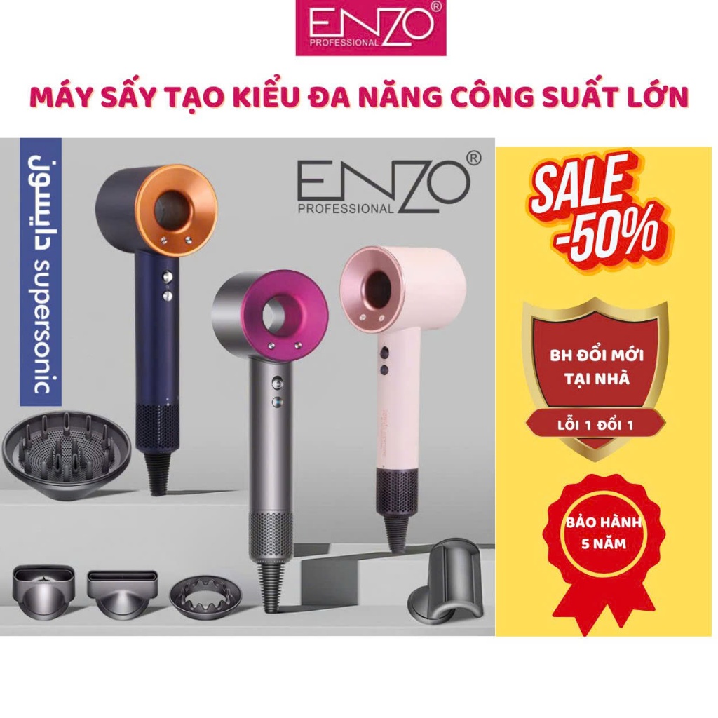 Ảnh Máy sấy tóc ENZO DY-888, với công nghệ ion âm cao cấp , công suất lớn, giúp tạo mọi kiểu tóc 1
