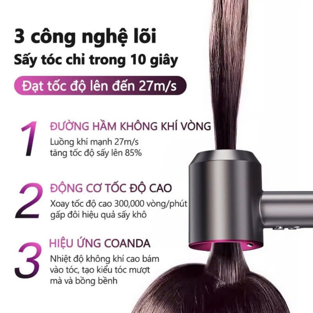 Ảnh Máy sấy tóc ENZO DY-888, với công nghệ ion âm cao cấp , công suất lớn, giúp tạo mọi kiểu tóc 3