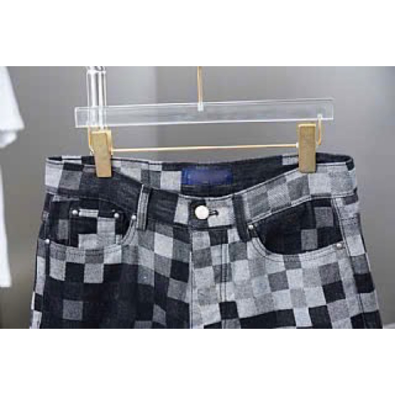 ⚡️[Hight Quality] Quần Đùi Shorts Denim 1-\/ Da1mer Ready To Wear - Điểm Nhấn Logo Caro Đen Xám Cao Cấp Nam Nữ