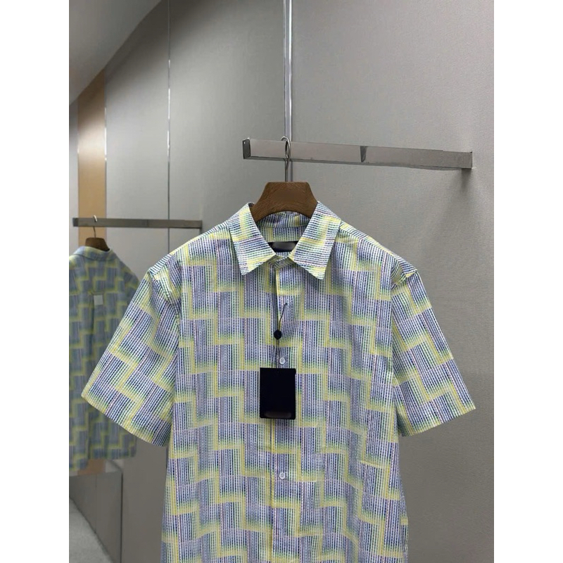 ⚡️[Hight Quality] Áo Sơ Mi 1-\/ Cộc Tay Graphic Printed Ready To Wear - Điểm Nhấn Kẻ Màu Sắc Cao Cấp Street Wear Nam Nữ