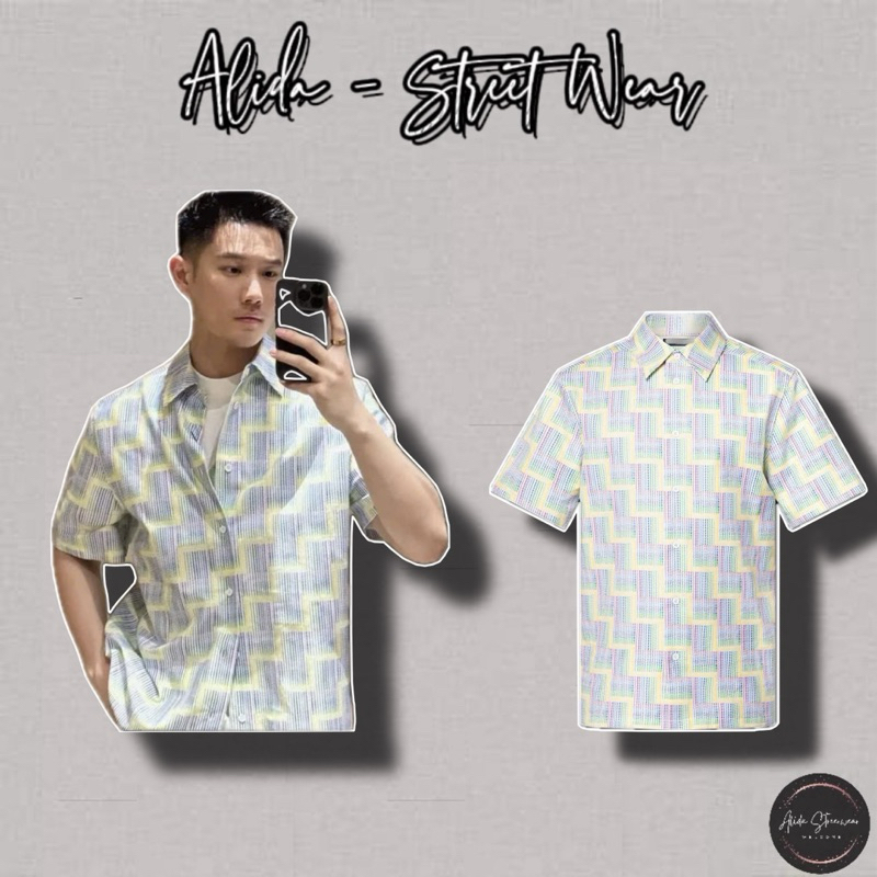 ⚡️[Hight Quality] Áo Sơ Mi 1-\/ Cộc Tay Graphic Printed Ready To Wear - Điểm Nhấn Kẻ Màu Sắc Cao Cấp Street Wear Nam Nữ