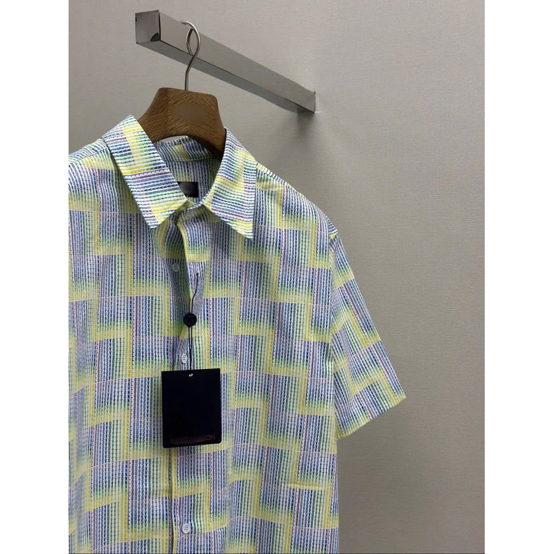 ⚡️[Hight Quality] Áo Sơ Mi 1-\/ Cộc Tay Graphic Printed Ready To Wear - Điểm Nhấn Kẻ Màu Sắc Cao Cấp Street Wear Nam Nữ
