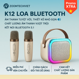 LOA karaoke Arirang Bluetooth Hát Karaoke Không Dây K12 KYNIO Tặng Kèm 2 Mic tiktok Thay đổi giọng
