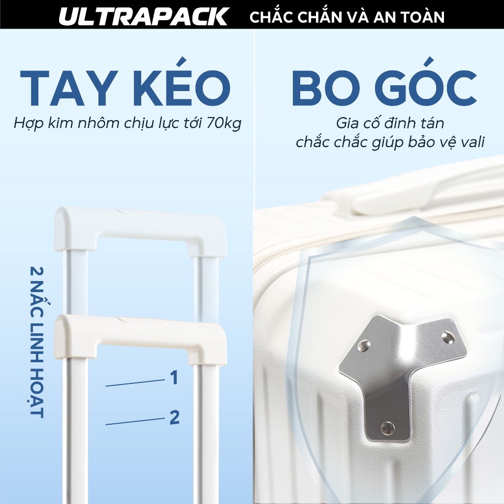 Ảnh Vali Bamozo Khung Nhôm ULTRAPACK Size 22/24/28 Cao Cấp Tăng Sức Chứa Hành Lý 4