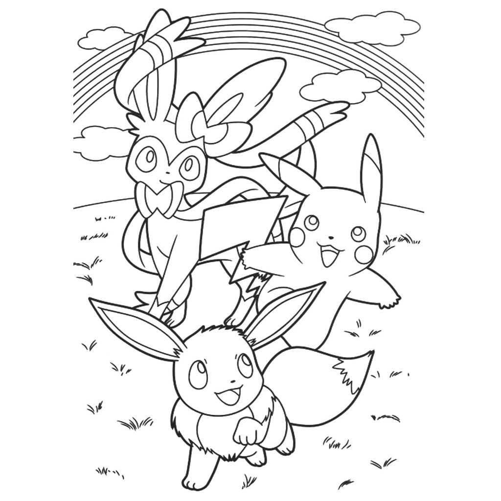 Bộ 50 tranh tô màu POKEMON khác nhau không trùng lặp cho bạn thỏa sức sáng tạo