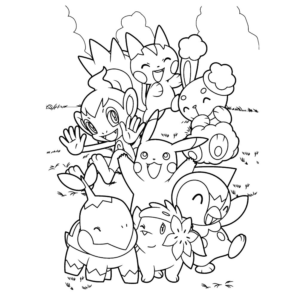 Bộ 50 tranh tô màu POKEMON khác nhau không trùng lặp cho bạn thỏa sức sáng tạo