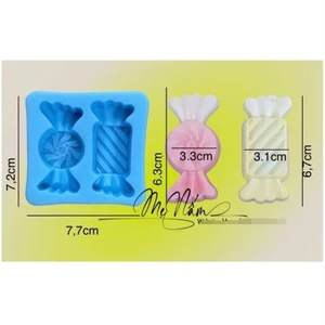 Vỉ khuôn silicon hình 2 viên kẹo lớn