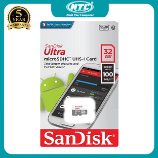 Thẻ nhớ MicroSDHC SanDisk Ultra 32GB 667x đọc 100MB/s ghi 35MB/s (Xám)