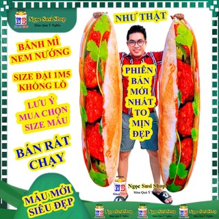 GẤU BÔNG BÁNH MÌ 3D KHỔNG LỒ ÔM NGỦ CAO CẤP SIÊU ÊM RẤT ĐẸPDÙNG ÔM NGỦ QUÀ TẶNG TRANG TRÍ [NHƯ ẢNH]
