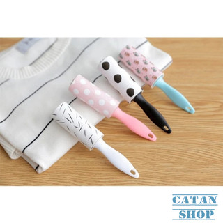 Cây Lăn Bụi Mini 30 Tờ Siêu Dính Dễ Mang Theo Du Lịch, Văn Phòng, Lăn Lông Thú Quần Áo-GD911-LanBui-QUE