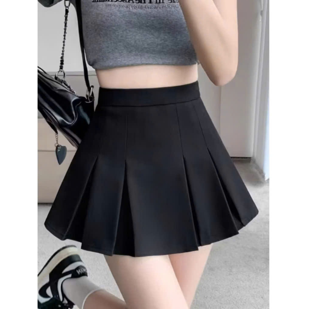 [CÓ SIZE] Chân Váy Xếp Li Tennis Xòe Dáng Ngắn RANSHI Cạp Cao Tôn Dáng Dễ Phối Phong Cách Hàn Quốc